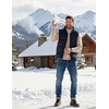 COOFANDY Men’s Quarter Zip Up Sweaters Slim Fit Lightweight Mock Pullover(Cream)