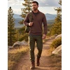 COOFANDY Men’s Quarter Zip Up Sweaters Slim Fit Lightweight Mock Pullover(Dark Brown)