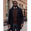 COOFANDY Men’s Quarter Zip Up Sweaters Slim Fit Lightweight Mock Pullover(Dark Brown)