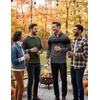 COOFANDY Men’s Quarter Zip Up Sweaters Slim Fit Lightweight Mock Pullover(Dark Heather Grey & Black Stripe)