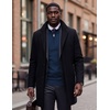 COOFANDY Men’s Quarter Zip Up Sweaters Slim Fit Lightweight Mock Pullover(Deep Blue)