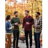 COOFANDY Men’s Quarter Zip Up Sweaters Slim Fit Lightweight Mock Pullover(Red & Black Stripe)