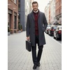 COOFANDY Men’s Quarter Zip Up Sweaters Slim Fit Lightweight Mock Pullover(Wine Red)