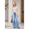 COOFANDY Women’s Lightweight Cardigans Ribbed Long Sleeve Button Up Sweater(Apricot)