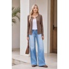 COOFANDY Women’s Lightweight Cardigans Ribbed Long Sleeve Button Up Sweater(Brown)