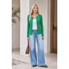 COOFANDY Women’s Lightweight Cardigans Ribbed Long Sleeve Button Up Sweater(Green)