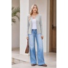 COOFANDY Women’s Lightweight Cardigans Ribbed Long Sleeve Button Up Sweater(Grey)