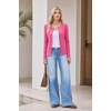 COOFANDY Women’s Lightweight Cardigans Ribbed Long Sleeve Button Up Sweater(Hot Pink)