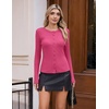 COOFANDY Women’s Lightweight Cardigans Ribbed Long Sleeve Button Up Sweater(Hot Pink)