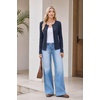 COOFANDY Women’s Lightweight Cardigans Ribbed Long Sleeve Button Up Sweater(Navy Blue)