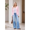COOFANDY Women’s Lightweight Cardigans Ribbed Long Sleeve Button Up Sweater(Pink)