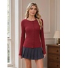 COOFANDY Women’s Lightweight Cardigans Ribbed Long Sleeve Button Up Sweater(Red)