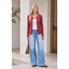 COOFANDY Women’s Lightweight Cardigans Ribbed Long Sleeve Button Up Sweater(Red)