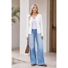 COOFANDY Women’s Lightweight Cardigans Ribbed Long Sleeve Button Up Sweater(White)