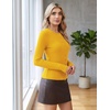 COOFANDY Women’s Lightweight Cardigans Ribbed Long Sleeve Button Up Sweater(Yellow)