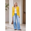 COOFANDY Women’s Lightweight Cardigans Ribbed Long Sleeve Button Up Sweater(Yellow)