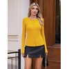 COOFANDY Women’s Lightweight Cardigans Ribbed Long Sleeve Button Up Sweater(Yellow)