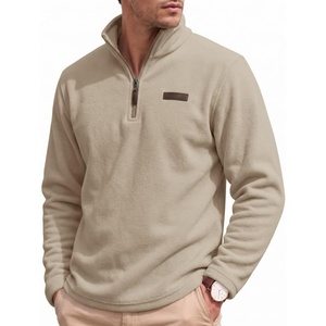COOFANDY Men’s Fleece Quarter Zip Pullover Mock Neck Long Sleeve Sweatshirt(Moon Gray)