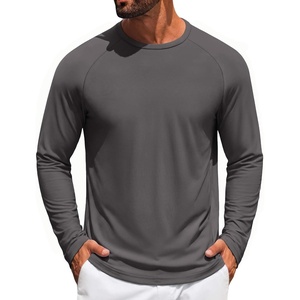 COOFANDY Men’s Long Sleeve Tee Shirts UV Sun Protection Athletic T-Shirts(A-dark Grey 1pack)