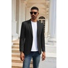 COOFANDY Men’s Casual Blazer Knit Lightweight Sport Coats Suit Jacket(Black)