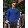 COOFANDY Mens Long Sleeve T Shirts Muscle Fit Casual Crew Neck Ribbed Tee Shirts(Royal Blue)