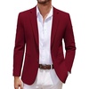 COOFANDY Men’s Casual Blazer Knit Lightweight Sport Coats Suit Jacket(Wine Red)
