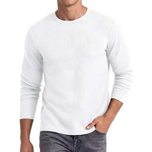 COOFANDY Mens Long Sleeve T Shirts Muscle Fit Casual Crew Neck Ribbed Tee Shirts(White)