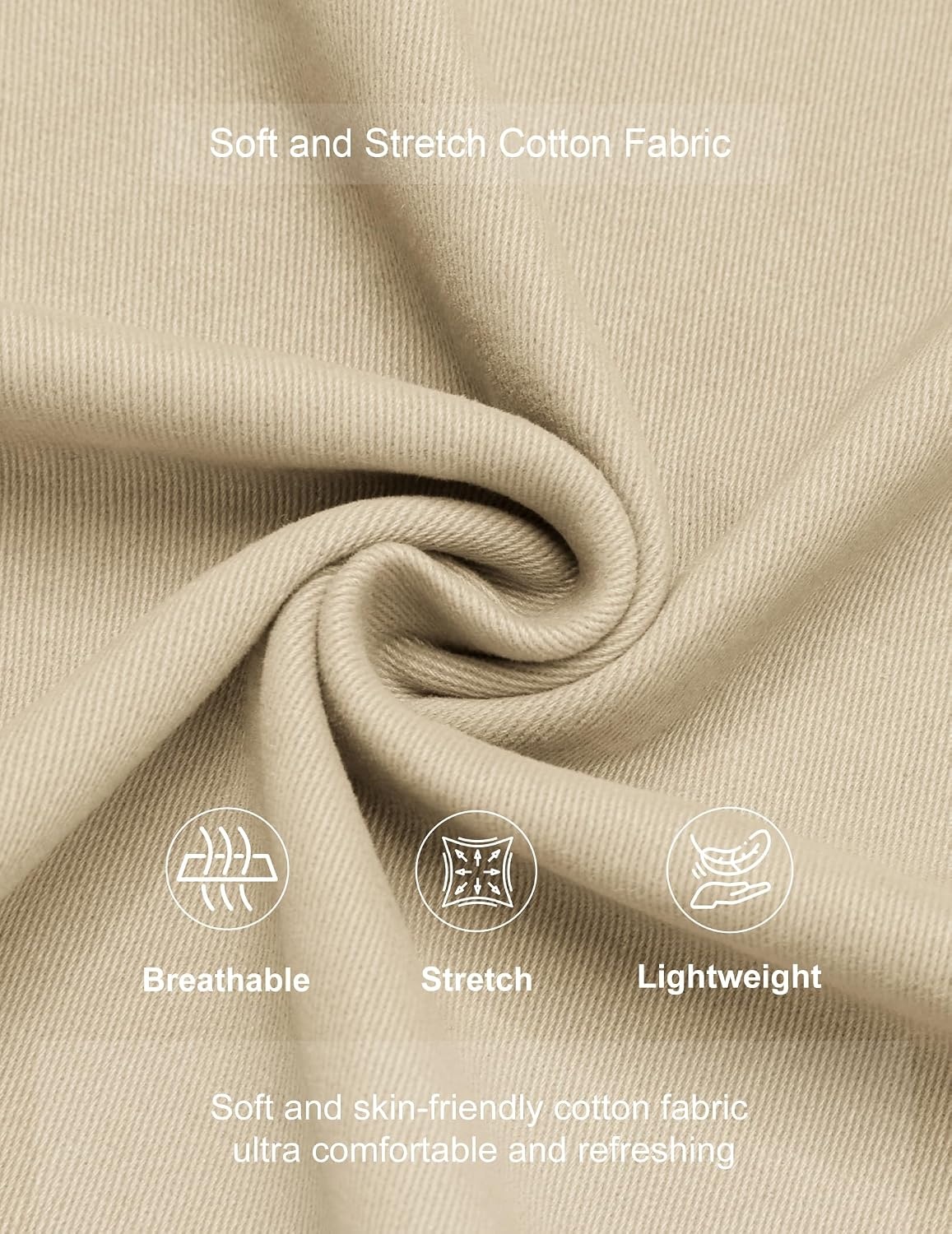 image:imageCOOFANDY Mens Casual Shorts Cotton Elastic Waist Shorts Drawstring Summer Beach ShortsLight Brown