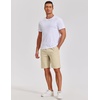 COOFANDY Mens Casual Shorts Cotton Elastic Waist Shorts Drawstring Summer Beach Shorts(Light Brown)