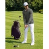 COOFANDY Men Quarter Zip Pullover Lightweight Golf Mock Neck Sweatshirt(Army Green)
