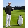 COOFANDY Men Quarter Zip Pullover Lightweight Golf Mock Neck Sweatshirt(Black)