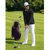COOFANDY Men Quarter Zip Pullover Lightweight Golf Mock Neck Sweatshirt(Black)