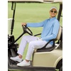 COOFANDY Men Quarter Zip Pullover Lightweight Golf Mock Neck Sweatshirt(Blue)