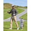 COOFANDY Men Quarter Zip Pullover Lightweight Golf Mock Neck Sweatshirt(Dark Grey)