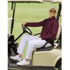 COOFANDY Men Quarter Zip Pullover Lightweight Golf Mock Neck Sweatshirt(Dark Red)