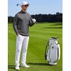COOFANDY Men Quarter Zip Pullover Lightweight Golf Mock Neck Sweatshirt(Grey)