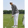 COOFANDY Men Quarter Zip Pullover Lightweight Golf Mock Neck Sweatshirt(Grey)