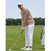 COOFANDY Men Quarter Zip Pullover Lightweight Golf Mock Neck Sweatshirt(Khaki)