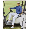 COOFANDY Men Quarter Zip Pullover Lightweight Golf Mock Neck Sweatshirt(Royal Blue)
