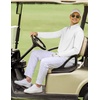 COOFANDY Men Quarter Zip Pullover Lightweight Golf Mock Neck Sweatshirt(White)
