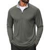 COOFANDY Men Quarter Zip Pullover Lightweight Golf Mock Neck Sweatshirt(Army Green)
