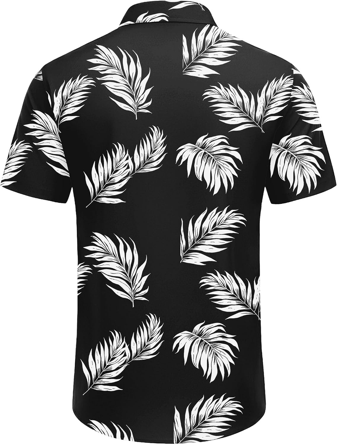 image:imageCOOFANDY Mens Hawaiian Shirts Short Sleeve Button Down Vacation ShirtsBlackpalm Leaf
