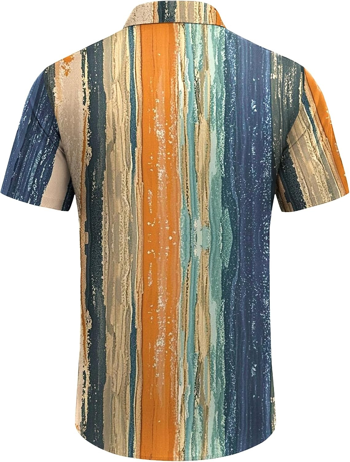 image:imageCOOFANDY Mens Hawaiian Shirts Short Sleeve Button Down Vacation ShirtsVintage Stripe