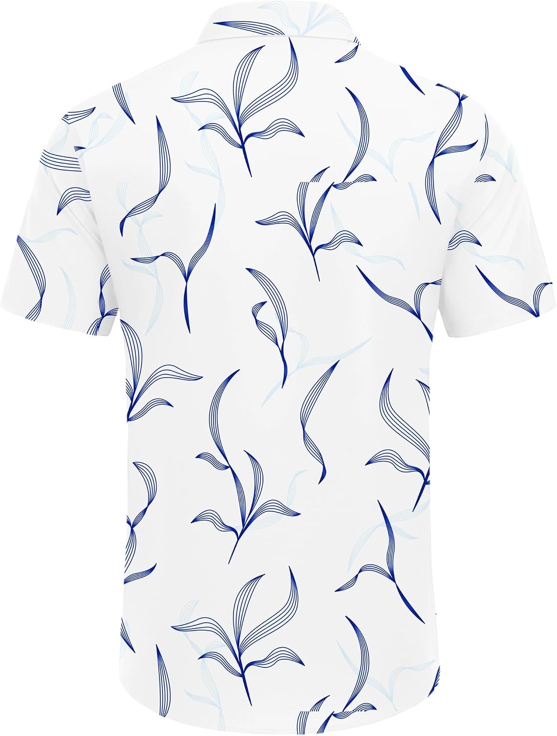 image:imageCOOFANDY Mens Hawaiian Shirts Short Sleeve Button Down Vacation ShirtsWhite Light Blue