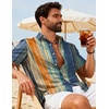 COOFANDY Mens Hawaiian Shirts Short Sleeve Button Down Vacation Shirts(Vintage Stripe)