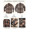 COOFANDY Men’s Long Sleeve Flannel Shirts Fashion Flannel Shirt Casual Button Down Shirt Jakcet with Pockets(Khaki-navy)