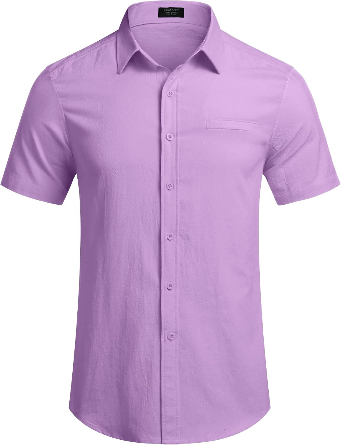 image:imageCOOFANDY Mens Short Sleeve Casual Shirt Summer Button Down Shirt Travel Vacation Shirt