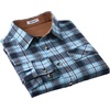 COOFANDY Mens 6.35 oz Flannel Shirts Long Sleeve Button Down Shirt Casual Shirts Work Shirts for Men(Blue/Black Plaid)