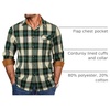 COOFANDY Mens 6.35 oz Flannel Shirts Long Sleeve Button Down Shirt Casual Shirts Work Shirts for Men(Green)