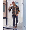 COOFANDY Mens 6.35 oz Flannel Shirts Long Sleeve Button Down Shirt Casual Shirts Work Shirts for Men(Homestead Plaid)